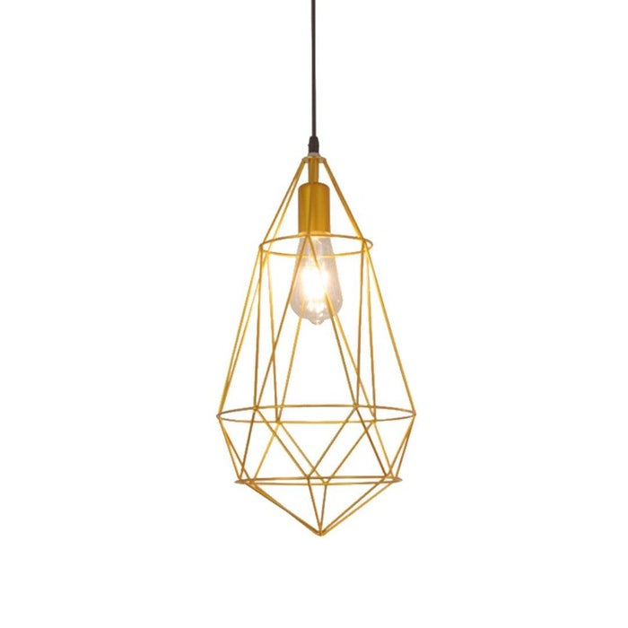 Gold Diamond Cage Pendant Lamp - Tronic Kenya