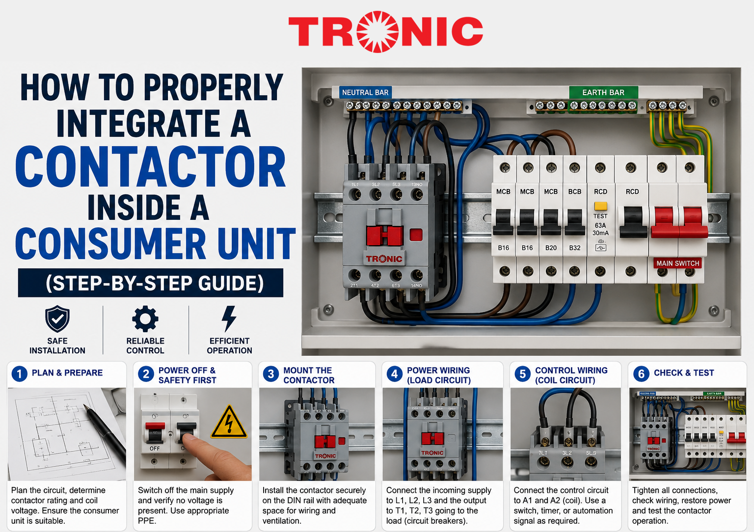 How to Properly Integrate a Contactor Inside a Consumer Unit (Step-by-Step Guide)