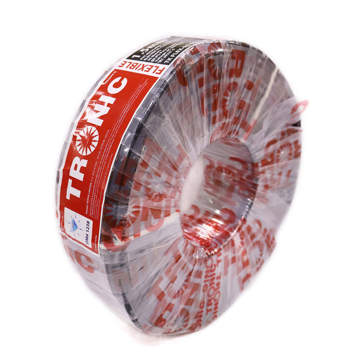 2.5mm² 2-Core Flexible Electrical Cable – Black, Flame Retardant