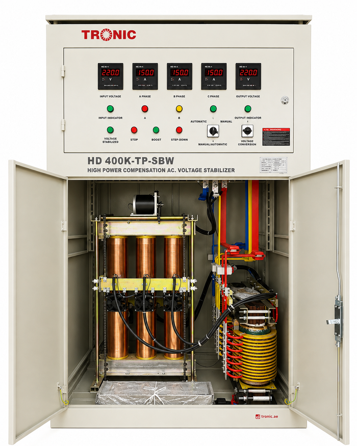 Three-Phase High-Capacity Voltage Stabilizer – 400KVA