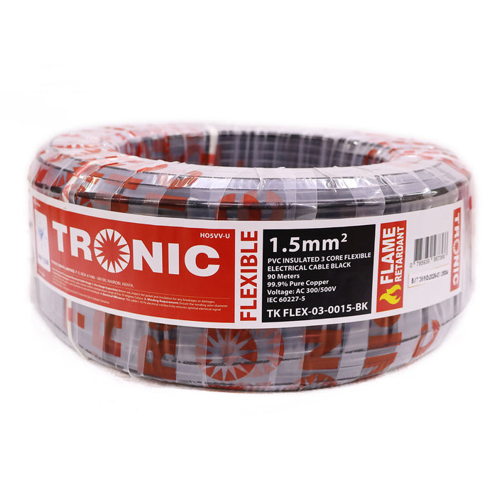 Flexible Electrical Cable 1.5mm² 3 Core (90M) Roll