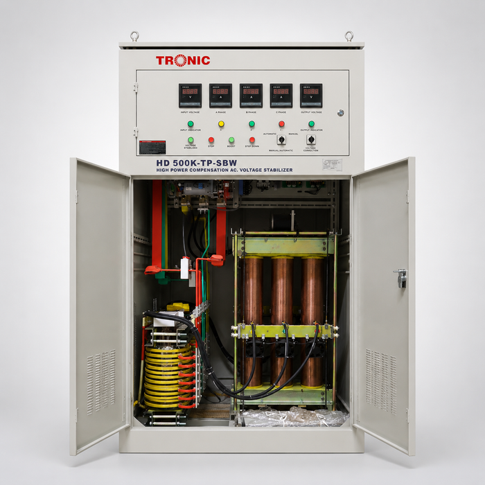 500KVA Three-Phase Voltage Regulator Stabilizer – 415V Output