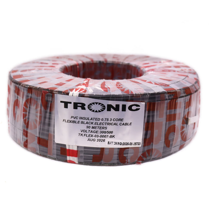 Flexible Electrical Cable 0.75mm² 3 Core (90M) Roll