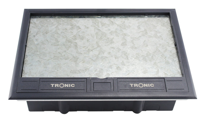 6-Socket Floor Box – Brushed Steel Cover