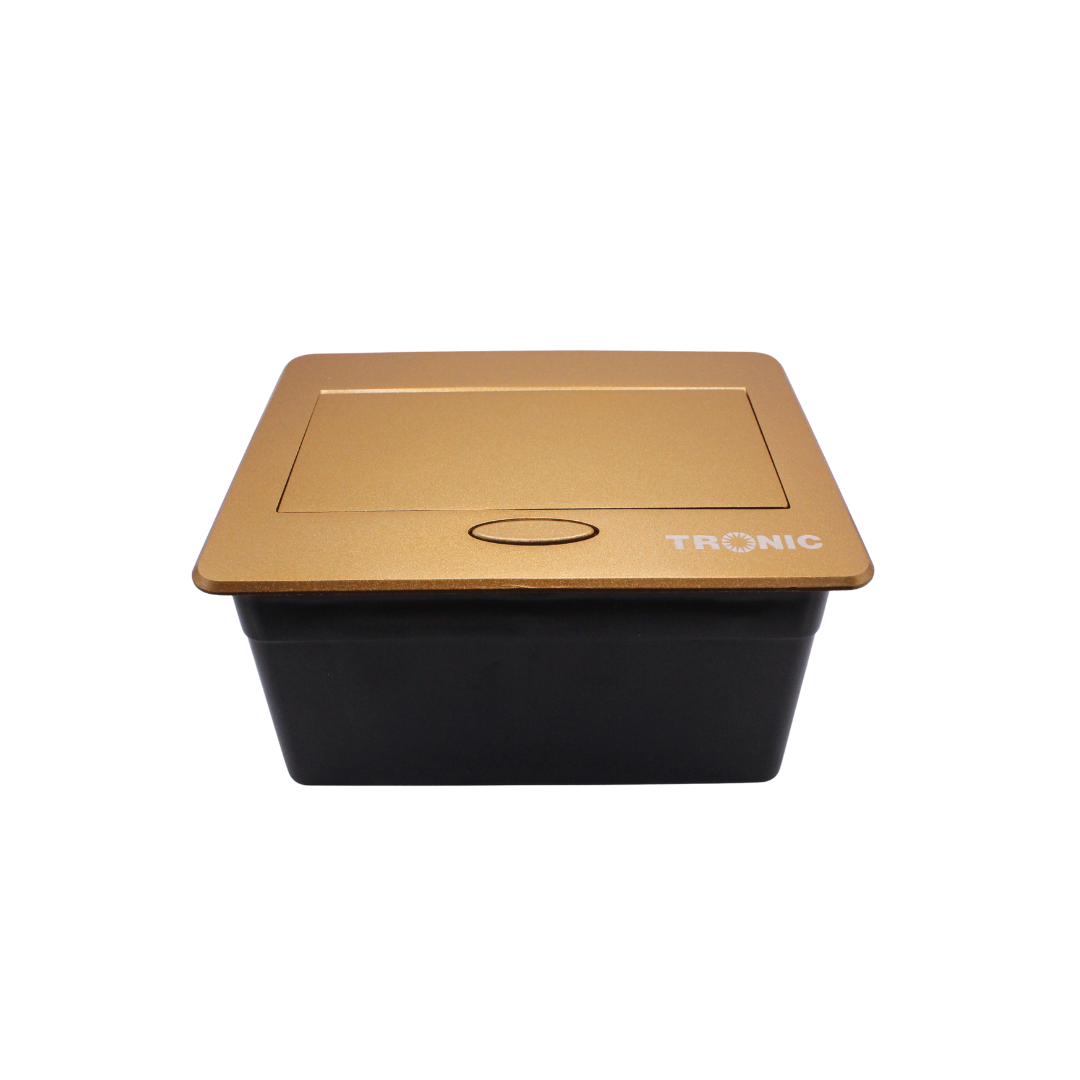 Golden Desktop Pop-Up Box with 2x RJ45 Data Modules – Tronic Kenya