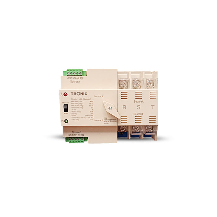 63A Automatic Changeover Switch – 3 Pole for 400V Systems