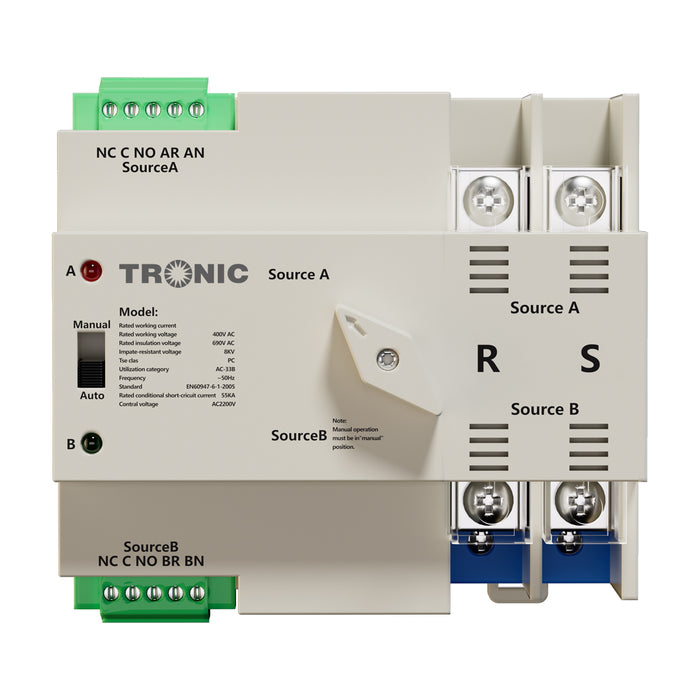 63A Automatic Changeover Switch – 2 Pole