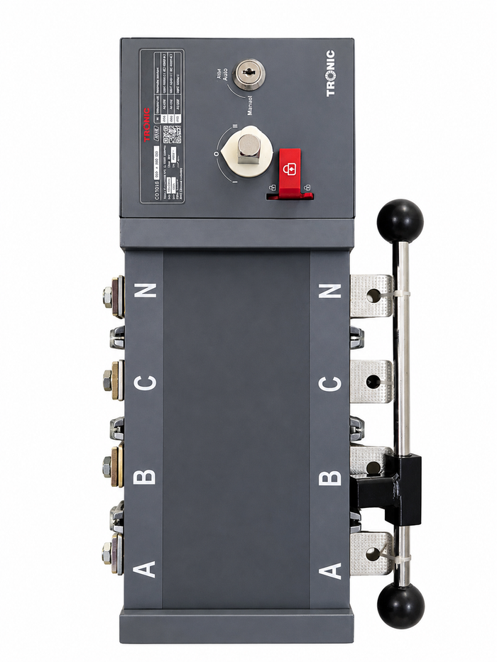 800AF 4P 400A D-Type Automatic Transfer Switch (Split & LCD Screen) – Bottom Entry