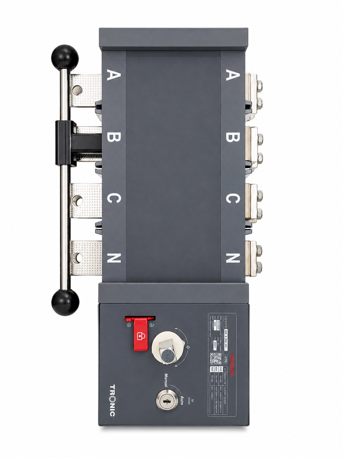 4P 630A D-Type Automatic Transfer Switch (ATS) – Split & LCD Screen, Bottom Entry