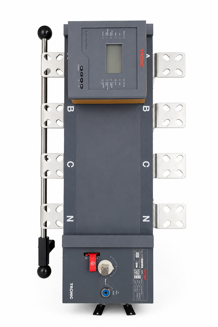 800A 4-Pole Automatic Transfer Switch (ATS) – 1600AF, D-Type, Split & LCD Screen, Bottom Entry