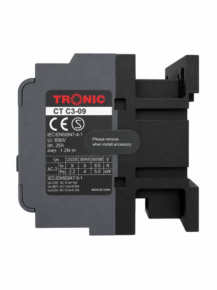 Tronic 9A 3pole AC Contactor