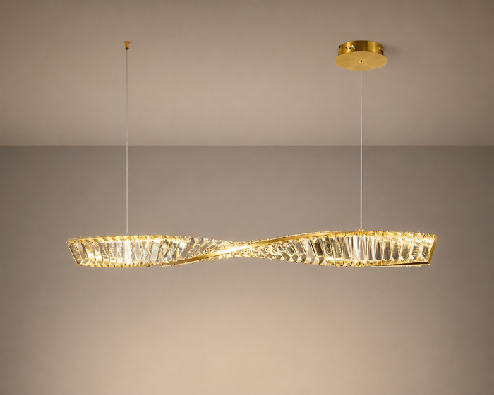 Wave Crystal LED Pendant Light