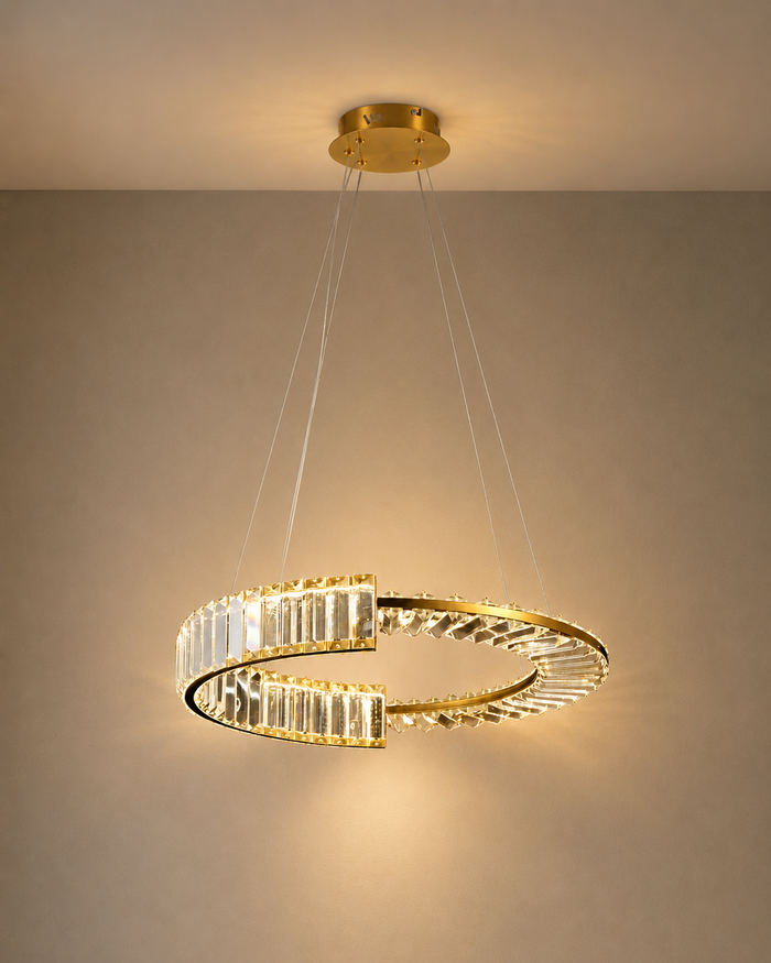 Luxury Crystal Ring LED Pendant Light