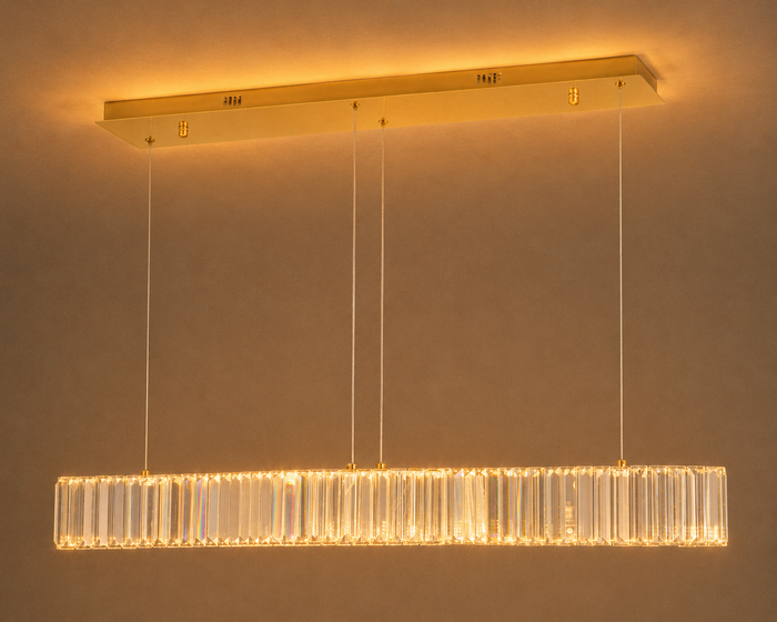 Linear Crystal LED Pendant Light