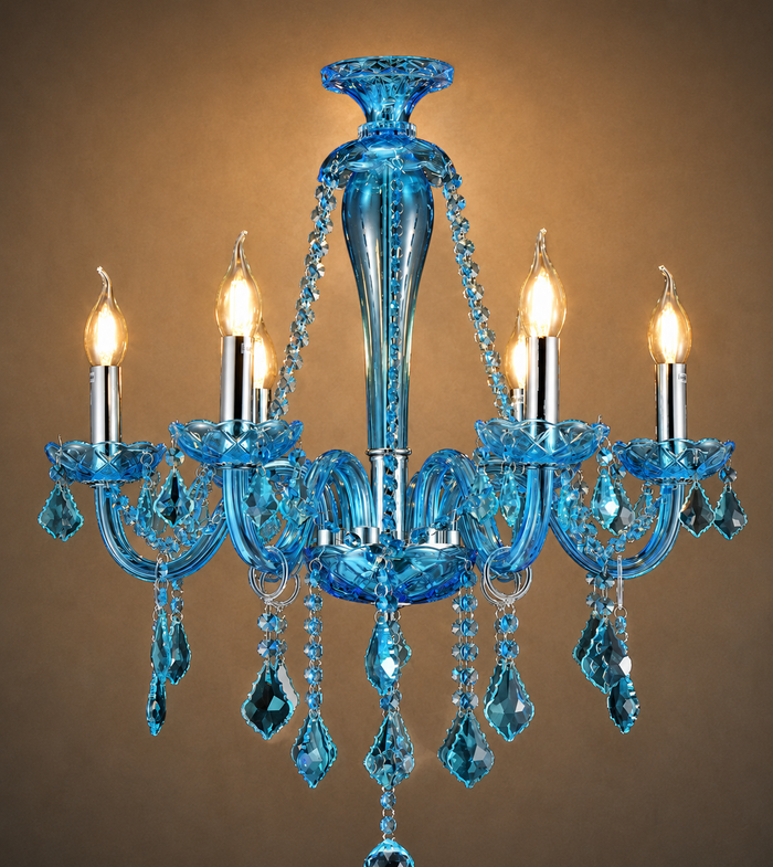 Blue Crystal Chandelier Pendant Light