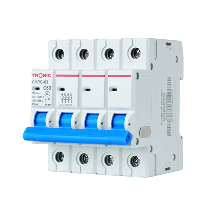 4 Pole DC Miniature Circuit Breaker 63A 1000VDC