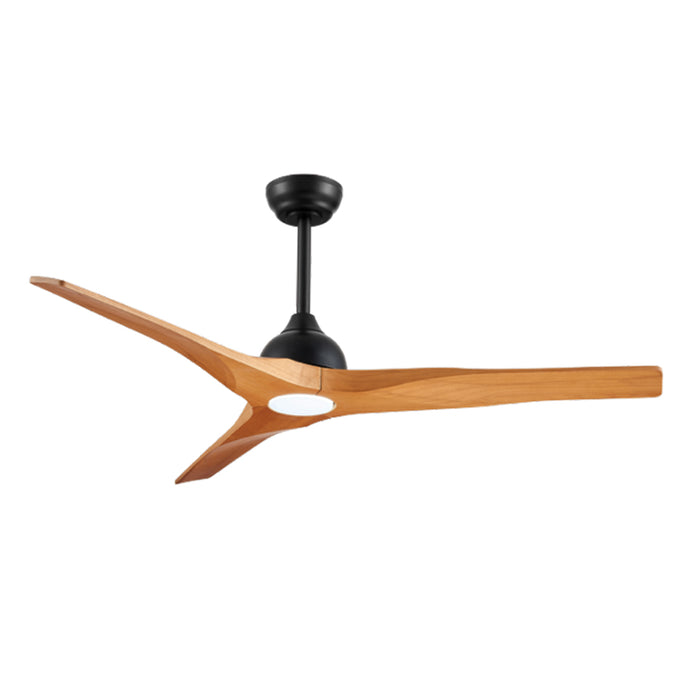 52" Ceiling Fan with LED Light & Wood Blades with Remote Control
