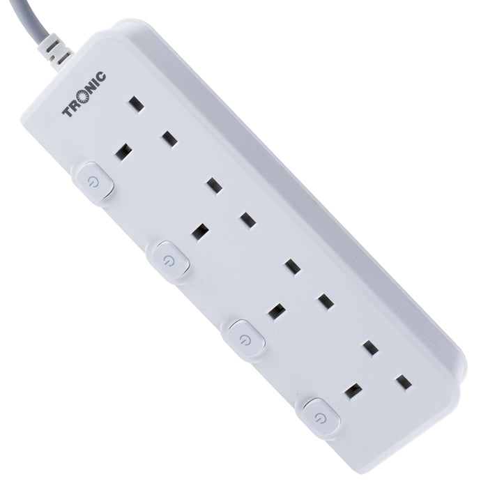 Individual External Socket Post 4-Way Extension Socket with Individual Switches – 10A, 2500W – Tronic Kenya