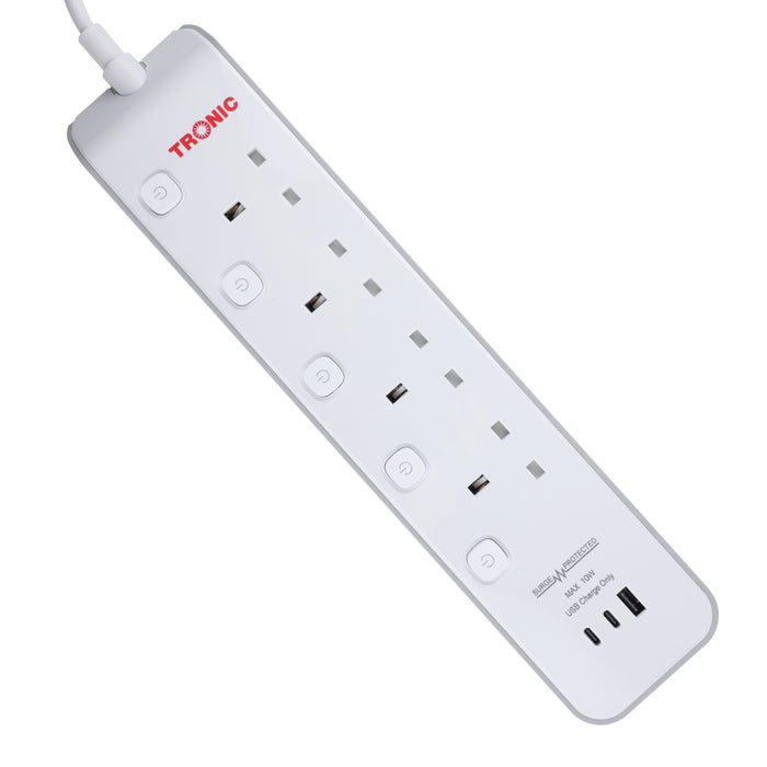 4 Way Extension Socket with USB & Type-C