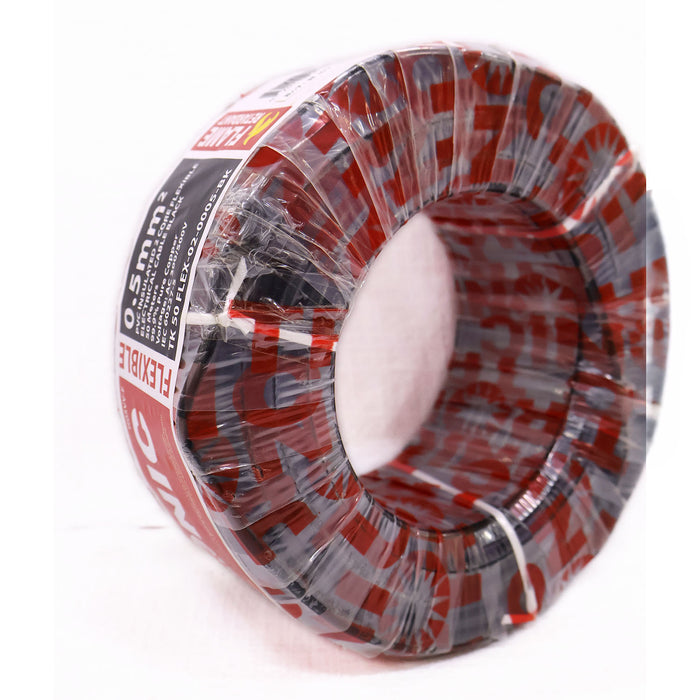 0.5mm² 2-Core PVC Insulated Flexible Electrical Cable – 50M