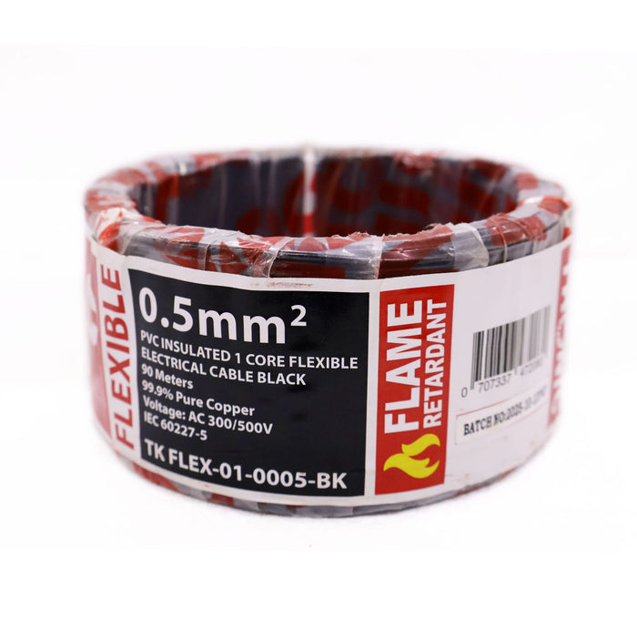 Single Core Flexible Electrical Cable 0.5mm² (90M) Roll