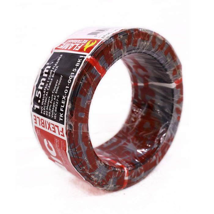 Single Core Flexible Cable 1.5mm Black