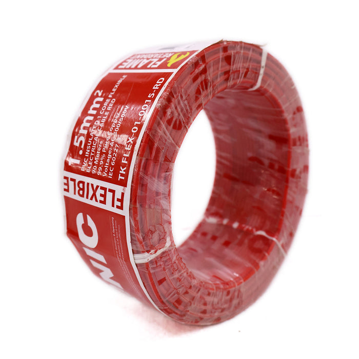Flexible Single Core Cable – 1.5mm² Red, 90 Meters