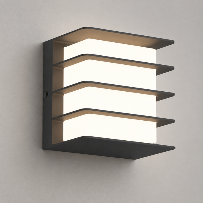 Louvered Architectural Design LED Outdoor Wall Light