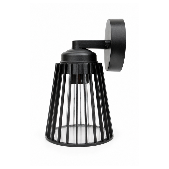 Modern Exterior Wall Lamp – E27 Black