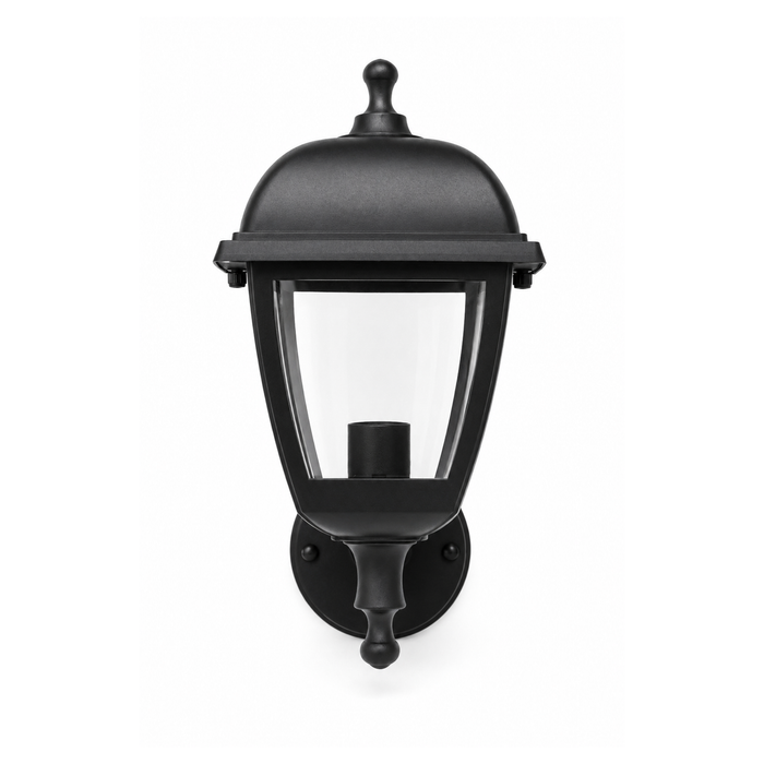 Classic Lantern Outdoor Wall Light – E27 IP44 Black