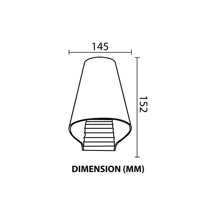 10W LED Outdoor Wall Light – Modern Cone Design