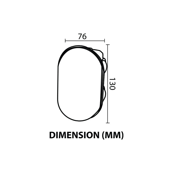 7W LED Outdoor Wall Light – IP54 Warm White