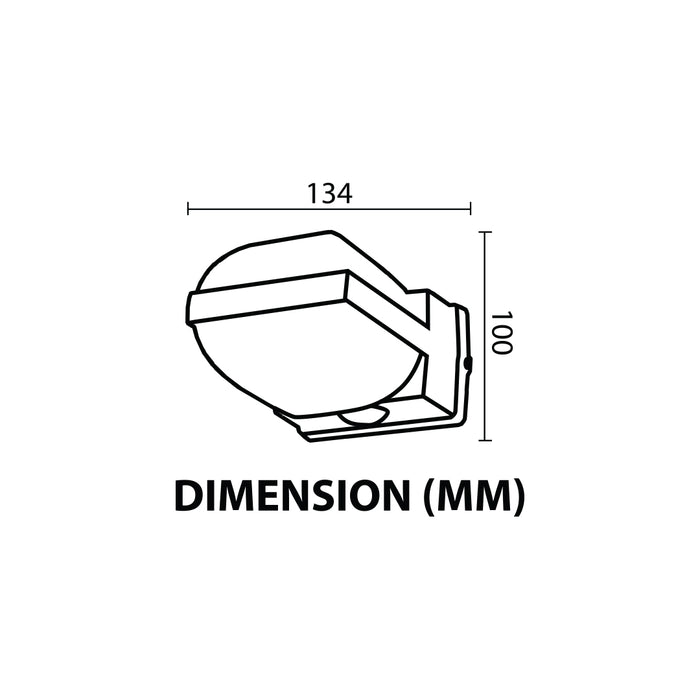 12W LED Outdoor Wall Light - Oval Design