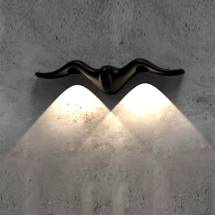 6W LED Wave Outdoor Wall Light