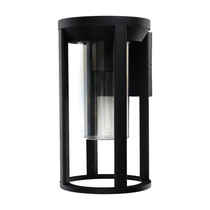 Modern Cylinder Outdoor Wall Light – E27 IP44 Black