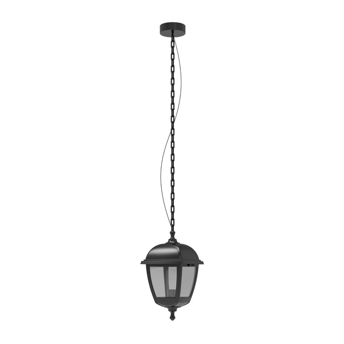 Classic Hanging Lantern Light – E27 IP44 Black