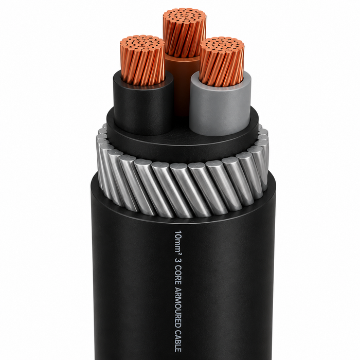 PVC Insulated Armoured Electrical Cable 16mm² 3 Core (Per Meter)