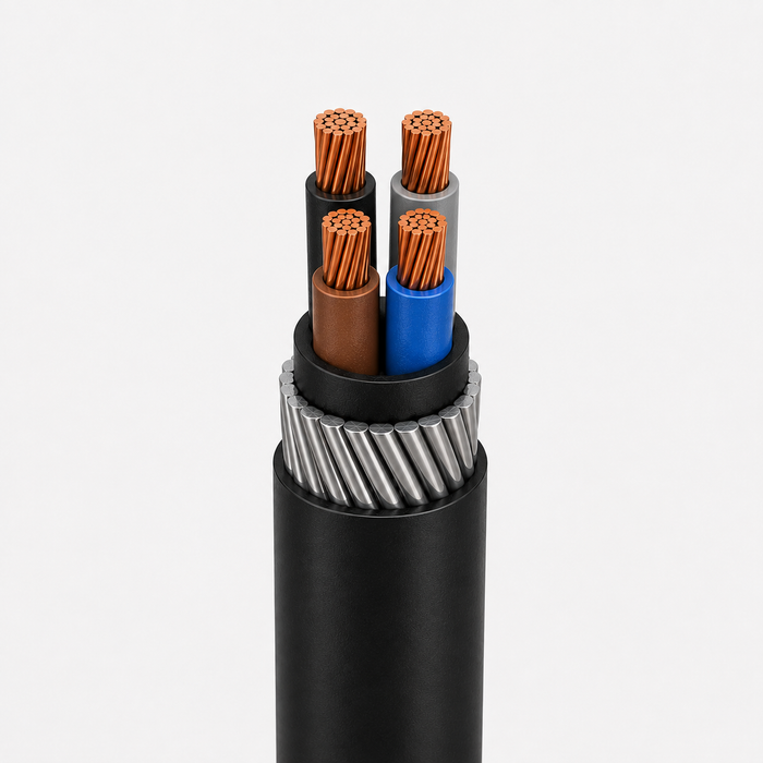 Heavy-Duty Armoured Electrical Cable – 4 Core 2.5mm (Per Meter)