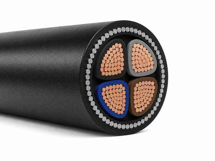 PVC Insulated Armoured Electrical Cable 70mm² 4 Core (Per Meter)