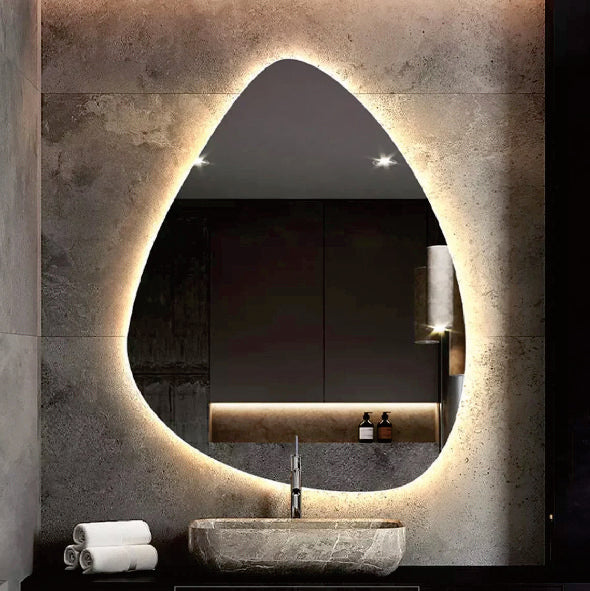 Frameless LED Mirror Light – 50x70cm with Touch Sensor