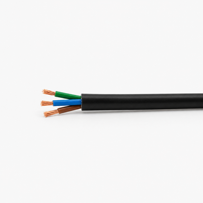 Flexible Electrical Cable – 3 Core 0.75mm Black (Per Meter)