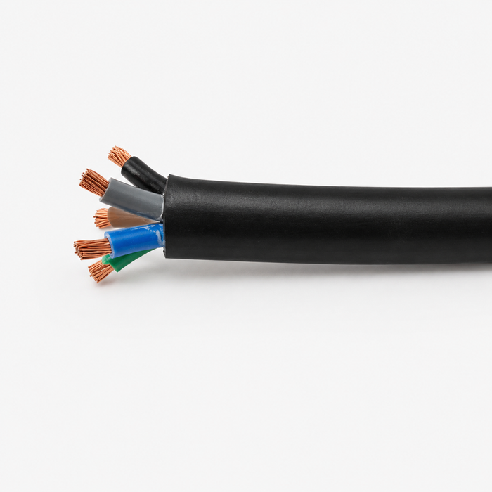 Flexible Electrical Cable – 5 Core 10mm Black (Per Meter)