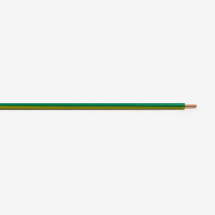Single Core Solid Electrical Cable – 1mm Yellow/Green (Per Meter)