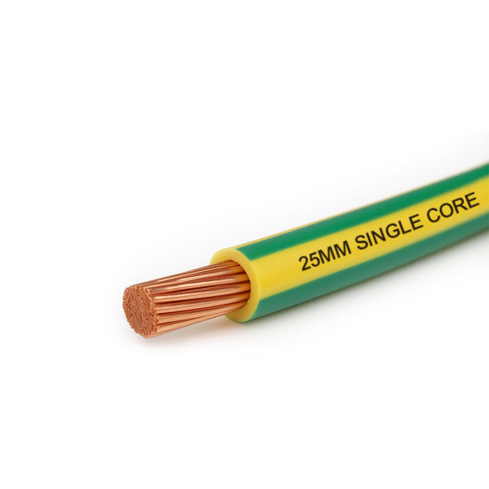 25mm Single Core Stranded Cable – Yellow Green (Per Meter) – Tronic Kenya