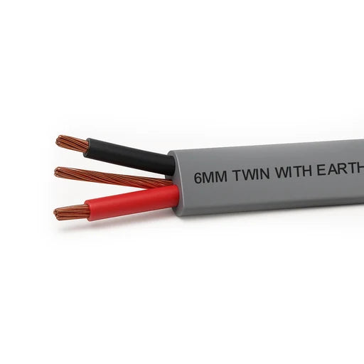 Twin with earth 6.0mm cable - Grey