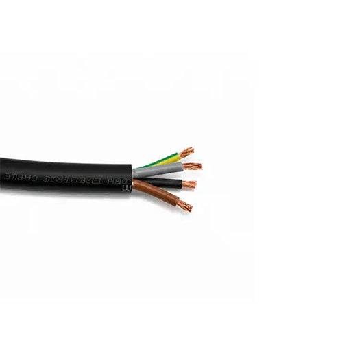 Flexible 4 Core Cable 1.5mm - Black (Per Meter)