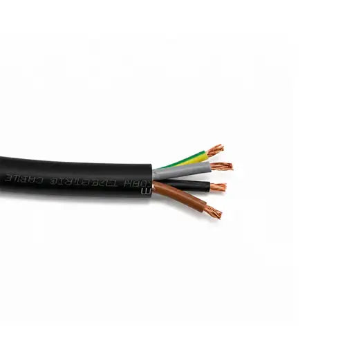 Flexible 4 Core Cable 2.5mm - Black Meter