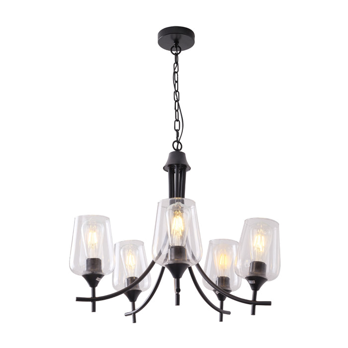 Black chandelier Lamp – 5XE27