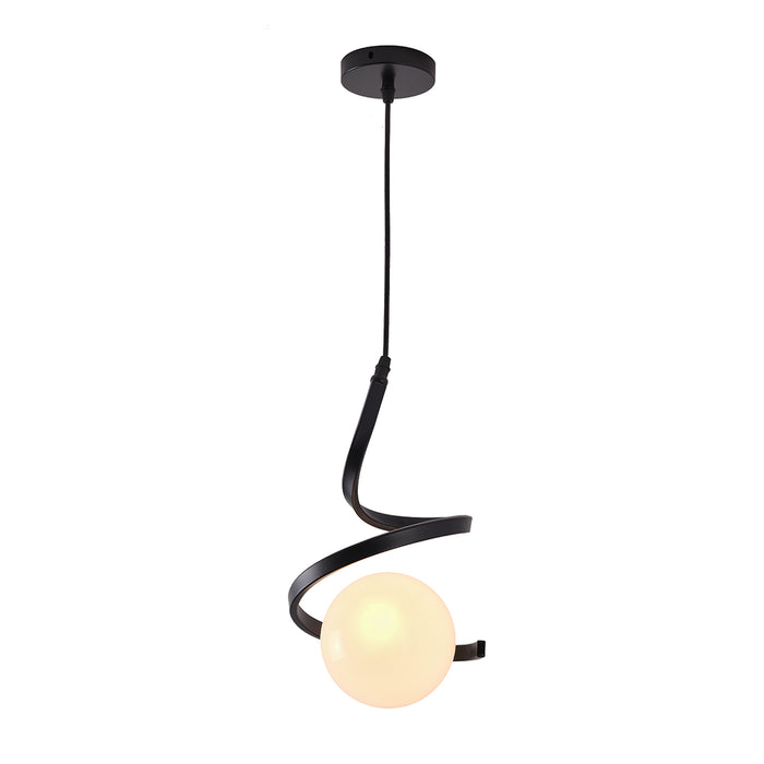 Sculpted Curve Pendant – Black & White