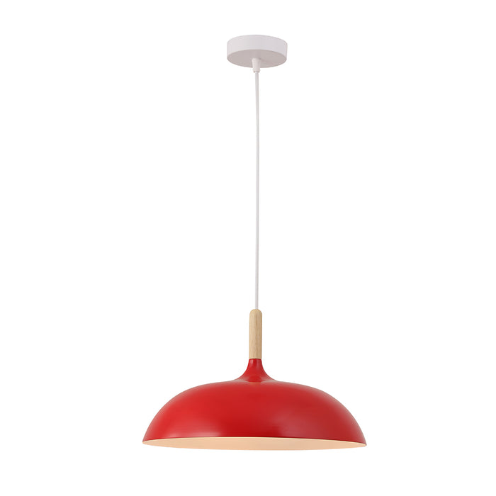 Modern Red Dome Ceiling Light